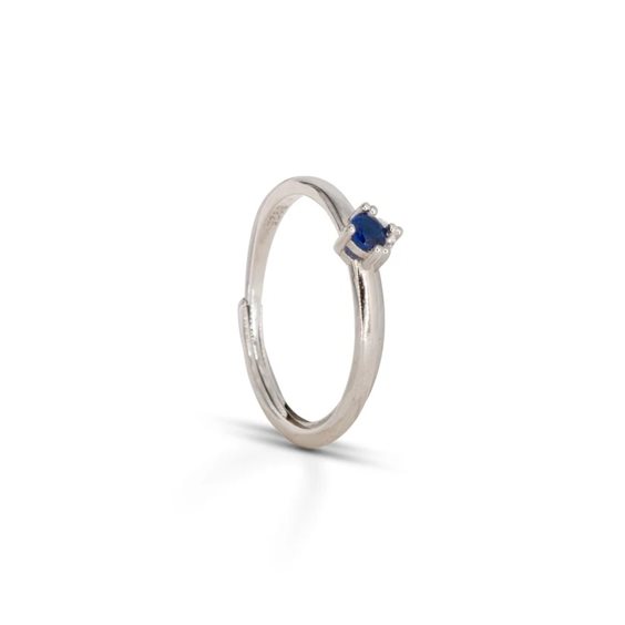 Ring Dilvdò Woman Solitaire in Silver Zircone ANSOLBBL3 - ANSOLBBL3
